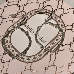 Silver Pavé Stella & Dot earrings New